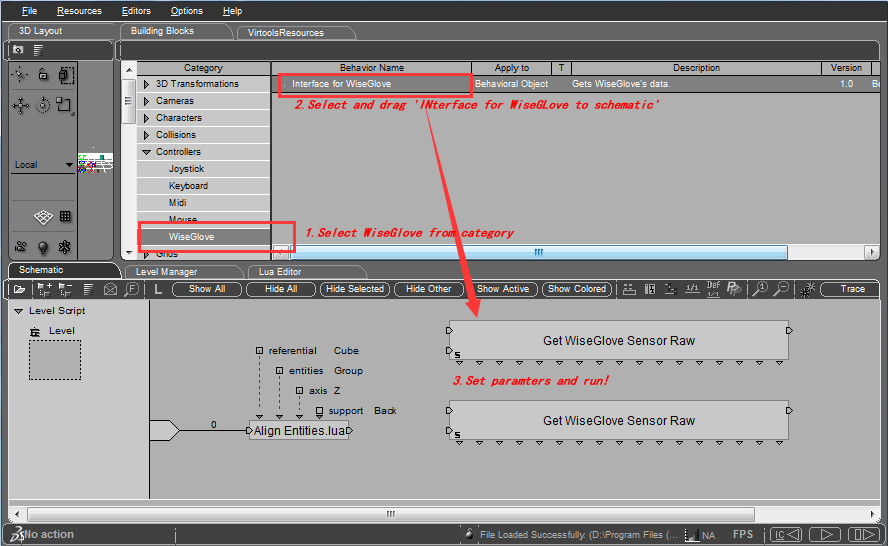WiseGlove數據手套Virtools插件